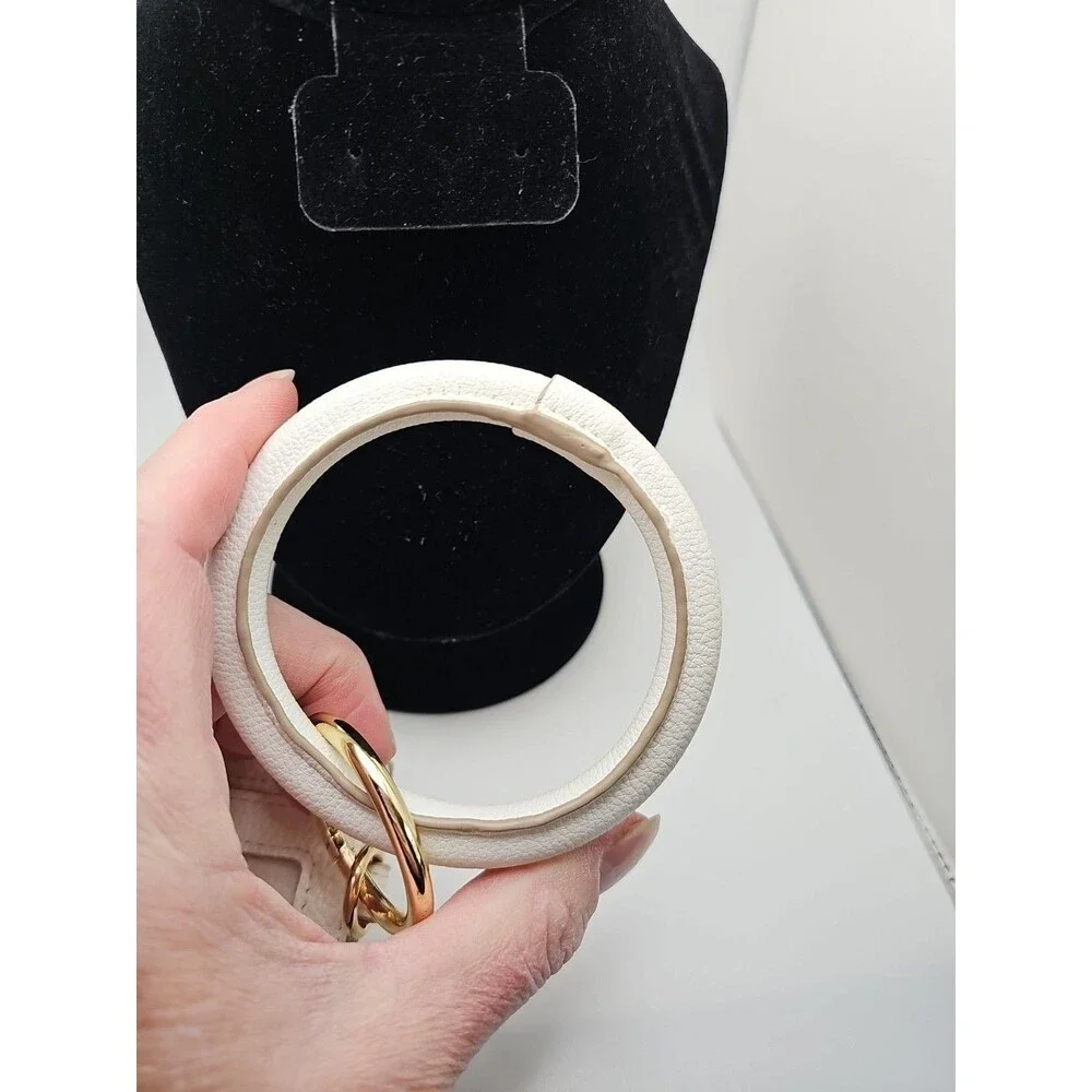 Nanette Lepore Hands-Free Bracelet Wallet Cardholder Keyholder White